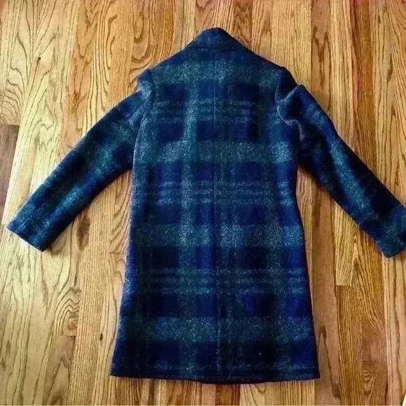 H&M (LOGG) Level of Grades Goods - Double Breasted Plaid Mid Length Coat. Size 4 - Picture 13 of 13